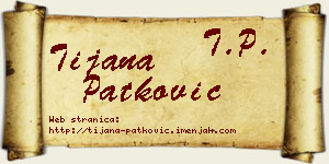 Tijana Patković vizit kartica